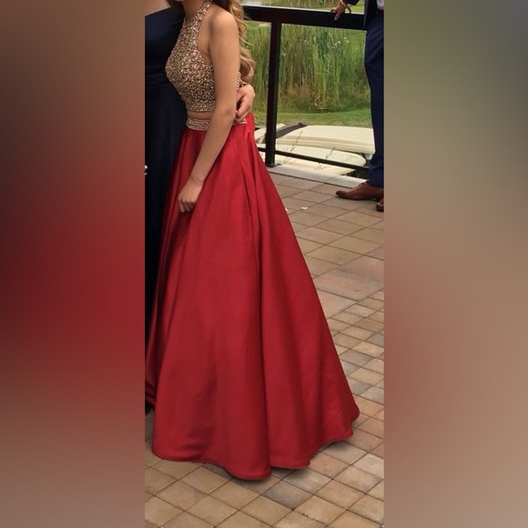 2 piece Prom Dress custom made halter neck + backless - Picture 6 of 6